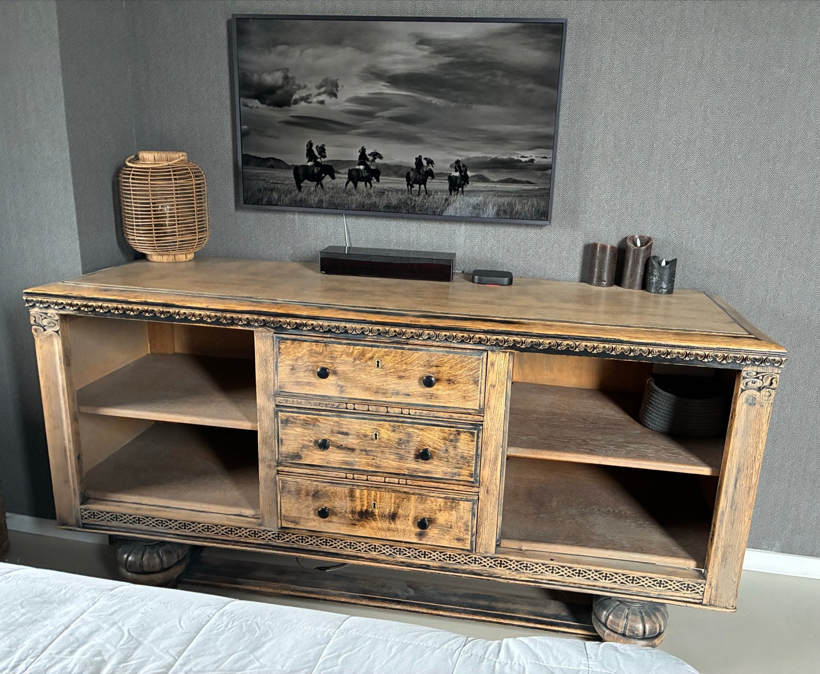 Antiek dressoir/tv-meubel 180 cm, Ophalen