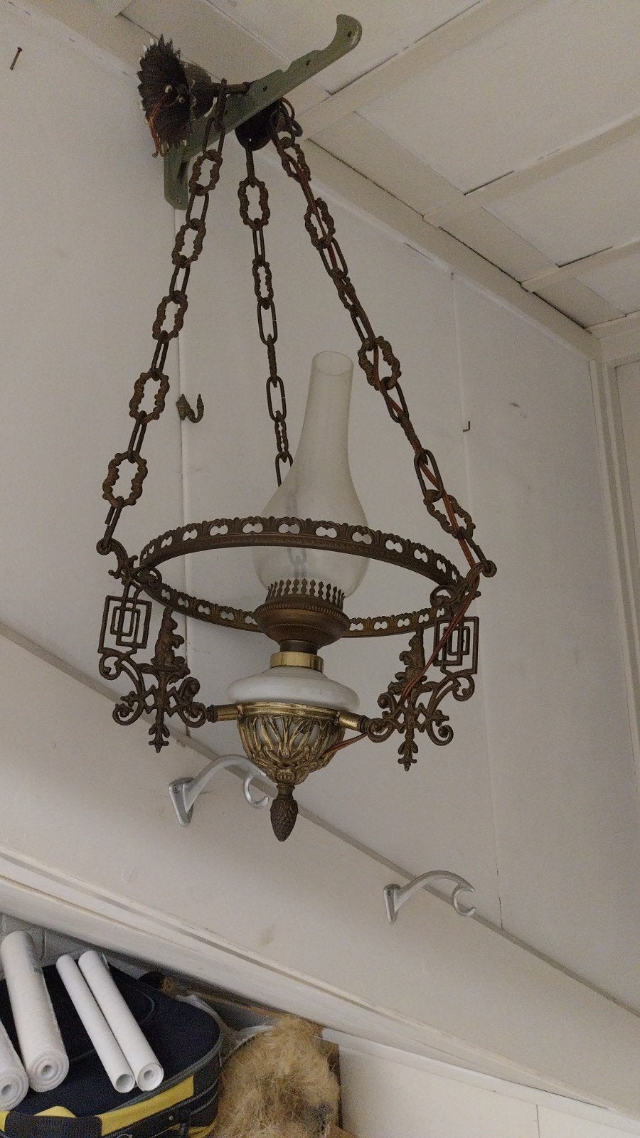 Antieke Lamp - Vintage Hanglamp, Ophalen of Verzenden