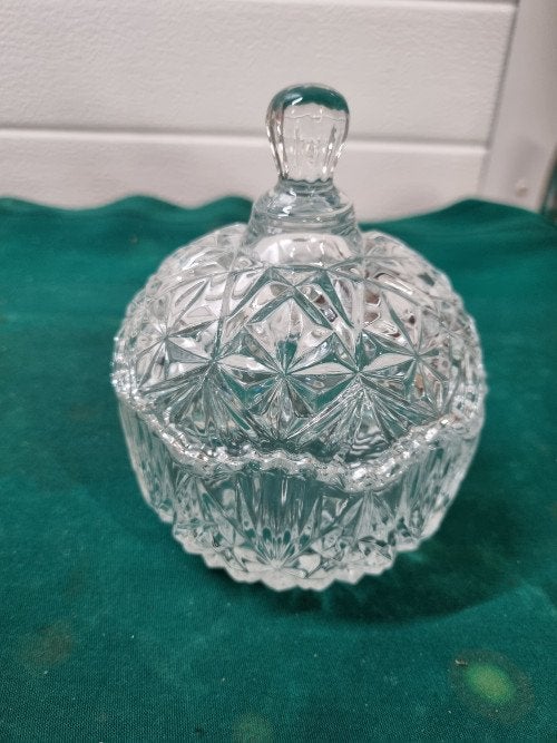 snoeppot kristal bewerkt, Ophalen of Verzenden, 'T Olde Gre-j, Info@toldegrej.nl, Endepoelstraat 20f Didam