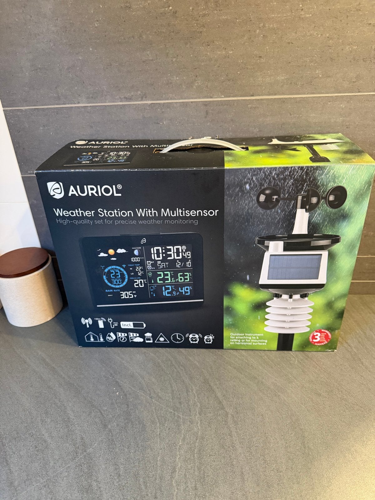 Auriol Weerstation met Multisensor - Nieuw in doos, Ophalen of Verzenden, Nieuw, Weerstation