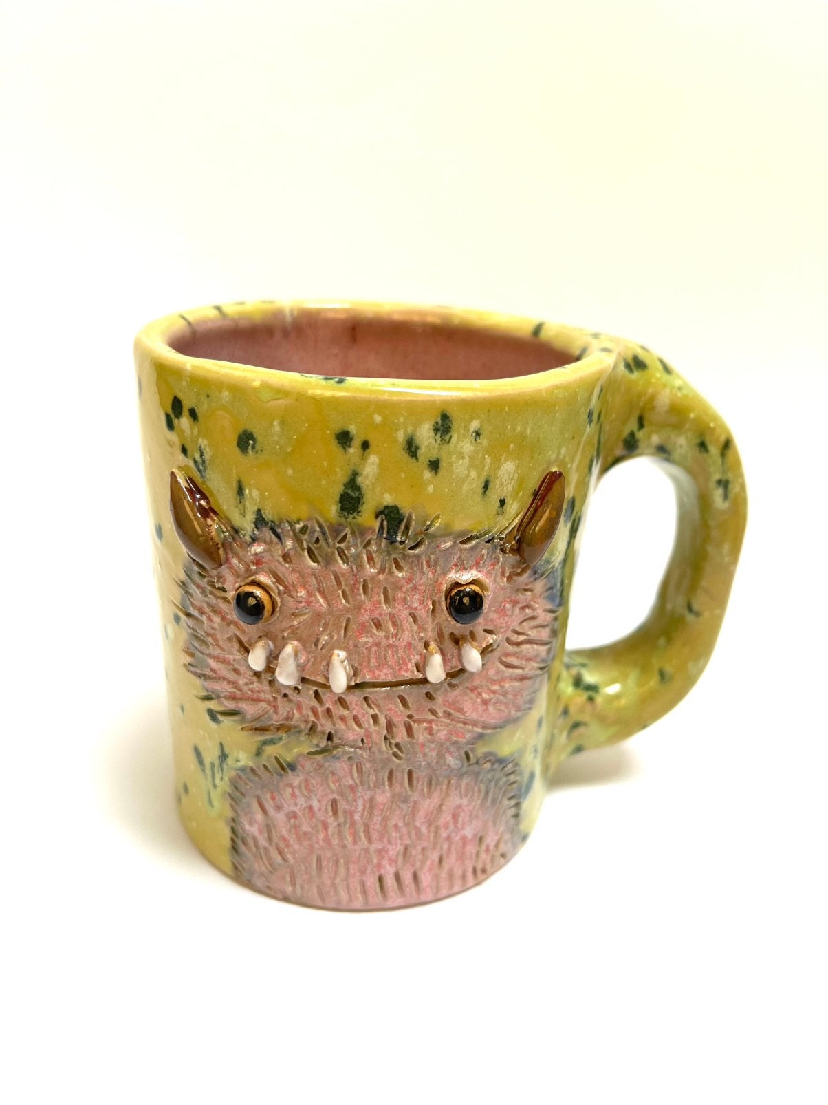 Beker roze monstertje, Ophalen of Verzenden, 9 cm, Steen/keramiek