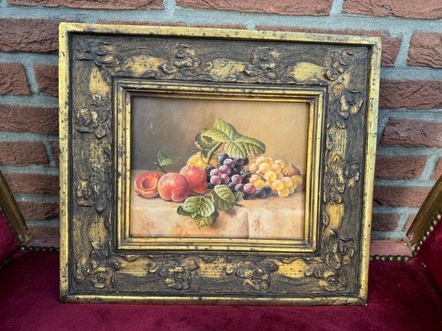 fraai schilderij, stilleven met fruit, Antiek en Kunst, Ophalen of Verzenden