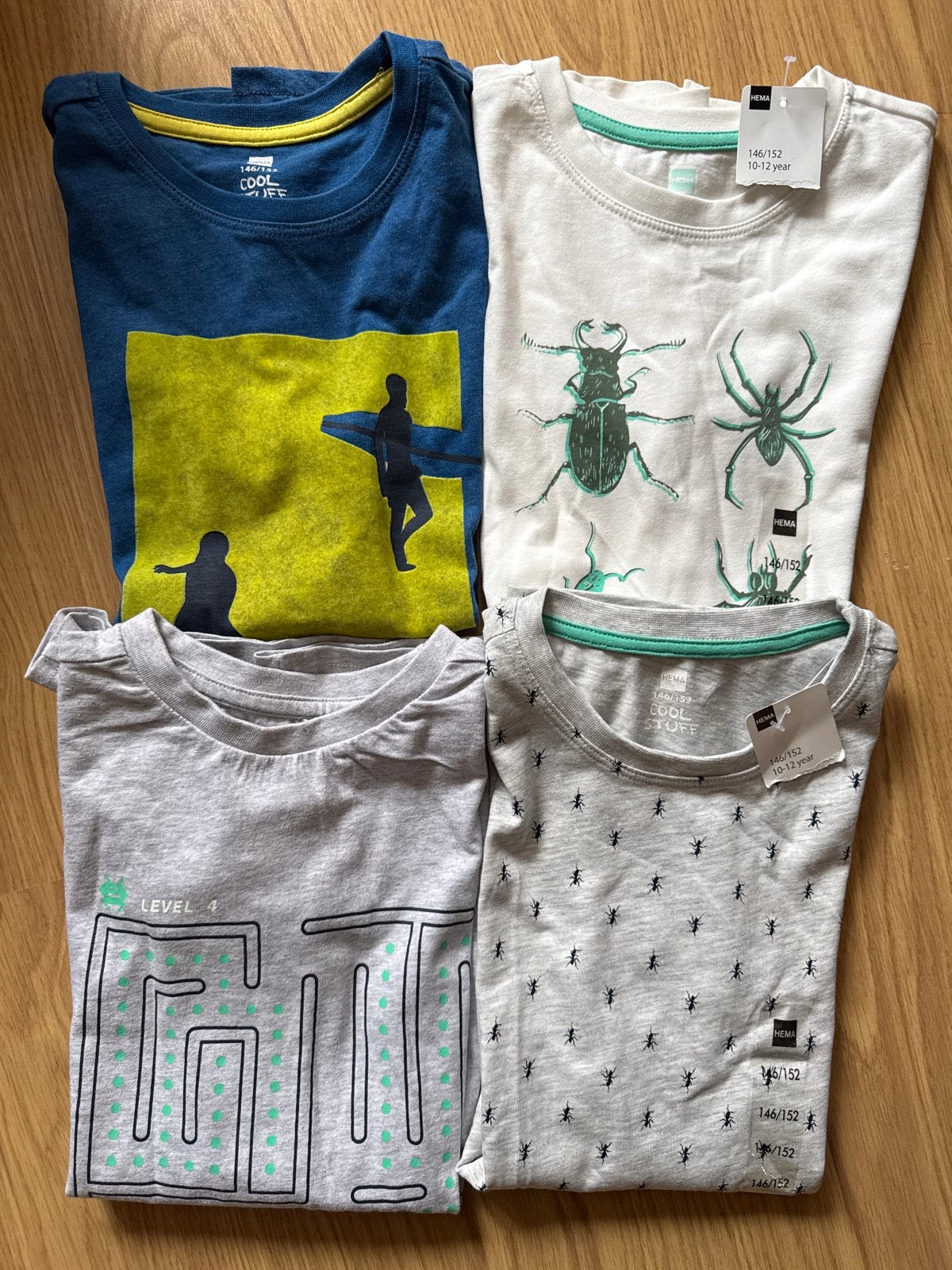 Jongenskleding pakket: T-shirts, longsleeve en hoodie, Kinderen en Baby's, Kinderkleding | Maat 140, Ophalen of Verzenden, Gebruikt