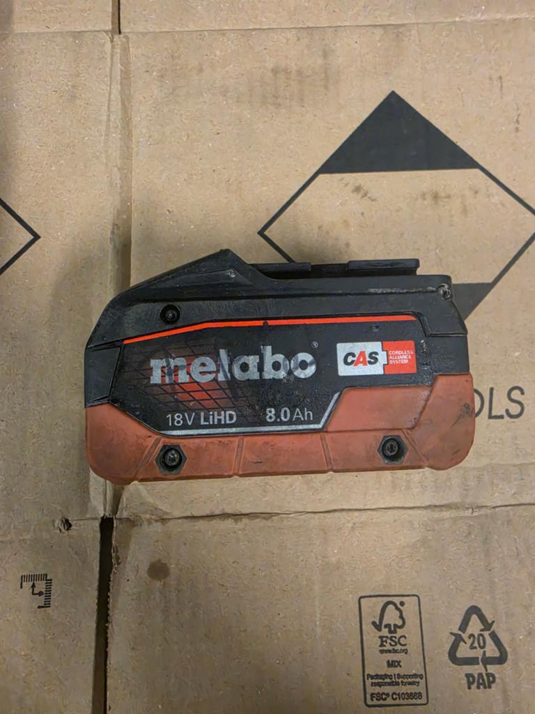Metabo 18v LiHD 8.0Ah accu, Ophalen of Verzenden