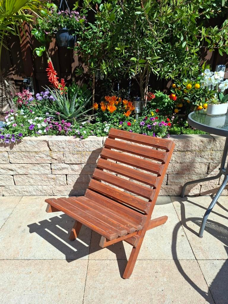 Houten tuinstoel inklapbaar Intratuin, Ophalen of Verzenden