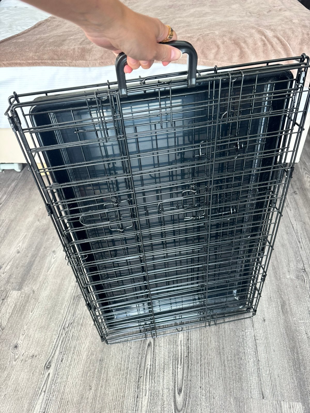 Nieuwe zwarte dierenkooi – nooit gebruikt!, Dieren en Toebehoren, Minder dan 65 cm, Ophalen of Verzenden, 75 tot 110 cm, Nieuw