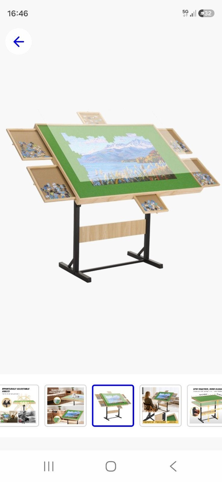 puzzeltafel tot maximaal 2000 stukjes, Hobby en Vrije tijd, Denksport en Puzzels, Ophalen, Meer dan 1500 stukjes, Nieuw, Legpuzzel