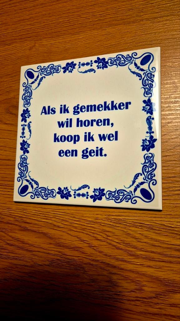 Tegeltje Oos Kesbeke Augurkenkoning., Huis en Inrichting, Ophalen of Verzenden, Nieuw