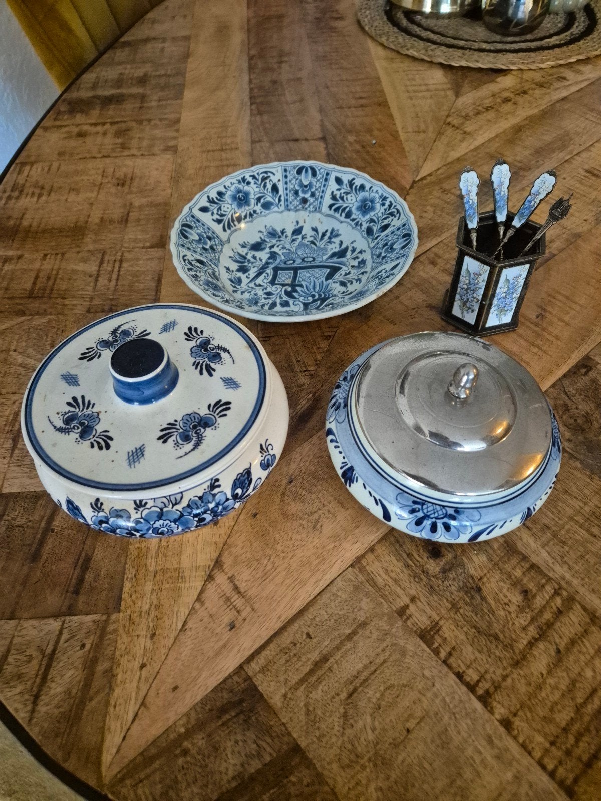 Delfts Blauw Servies Set - Handgeschilderd, Ophalen