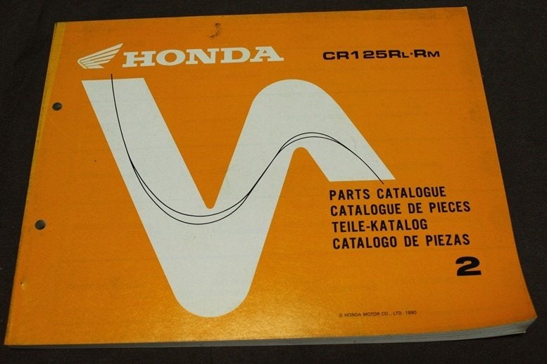 Honda CR125R 1990 motorcycle parts catalogue CR125 Rl Rm, Ophalen of Verzenden, Honda
