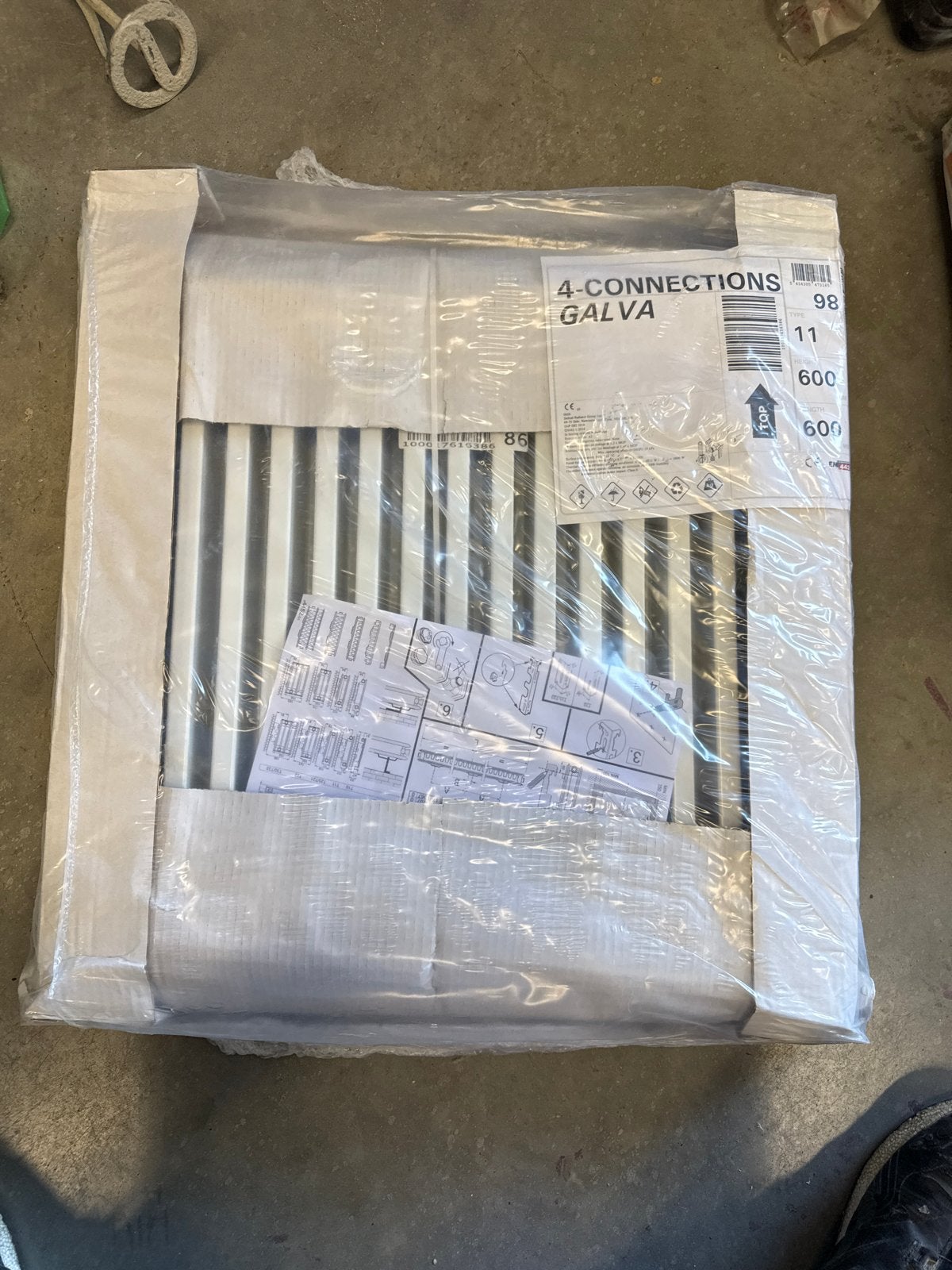 Gegalvaniseerde radiator type 11, 600x600 mm - ideaal badkam, 30 tot 80 cm, Radiator, Nieuw, Ophalen of Verzenden