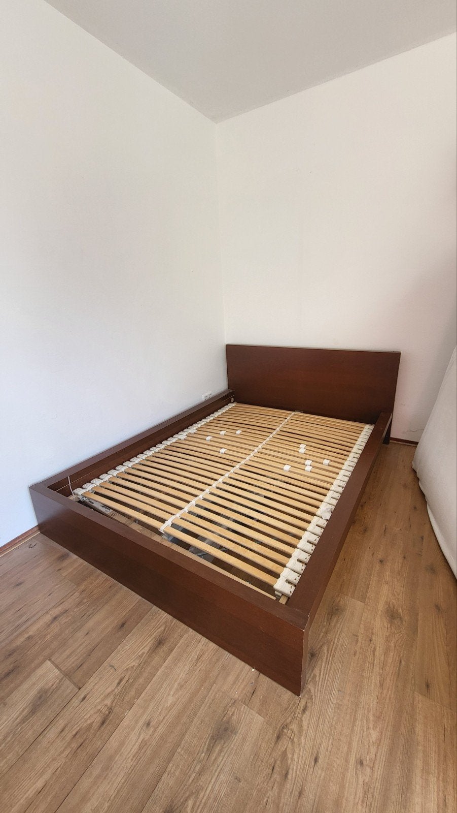 Gratis op te halen: Ikea bruin tweepersoonsbed 140200, Ophalen, Gebruikt, Bruin, Tweepersoons