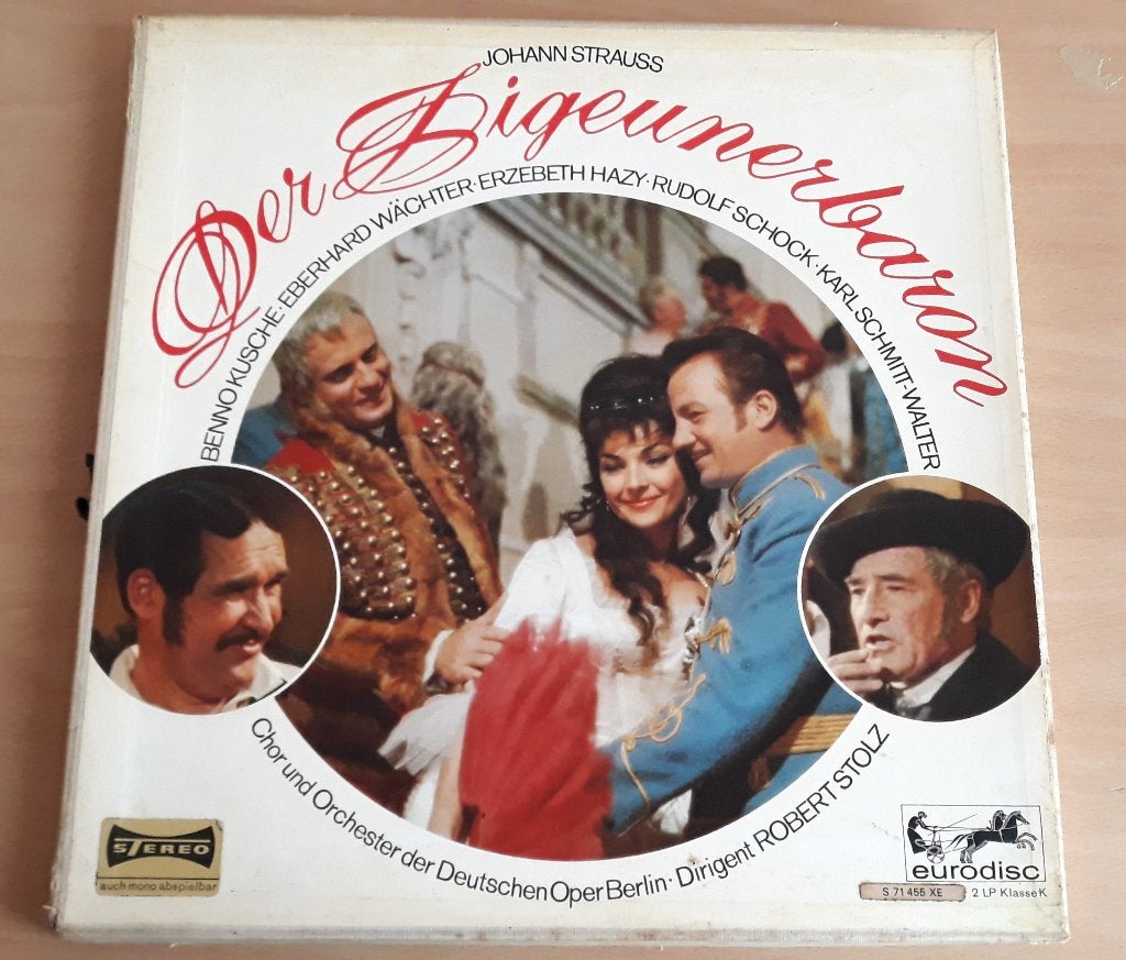 Der Zigeunerbaron - Rudolf Schock - 2 Lp box + 2 boekjes, Boxset, Opera of Operette, Ophalen of Verzenden, Zo goed als nieuw