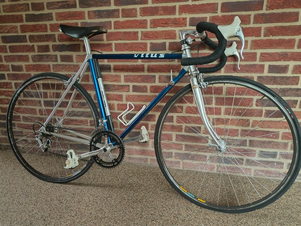 Vintage Vitus 979 Duralinox -  Campagnolo & Pinarello, 28 inch, Gebruikt, 10 tot 15 versnellingen, Velgrem