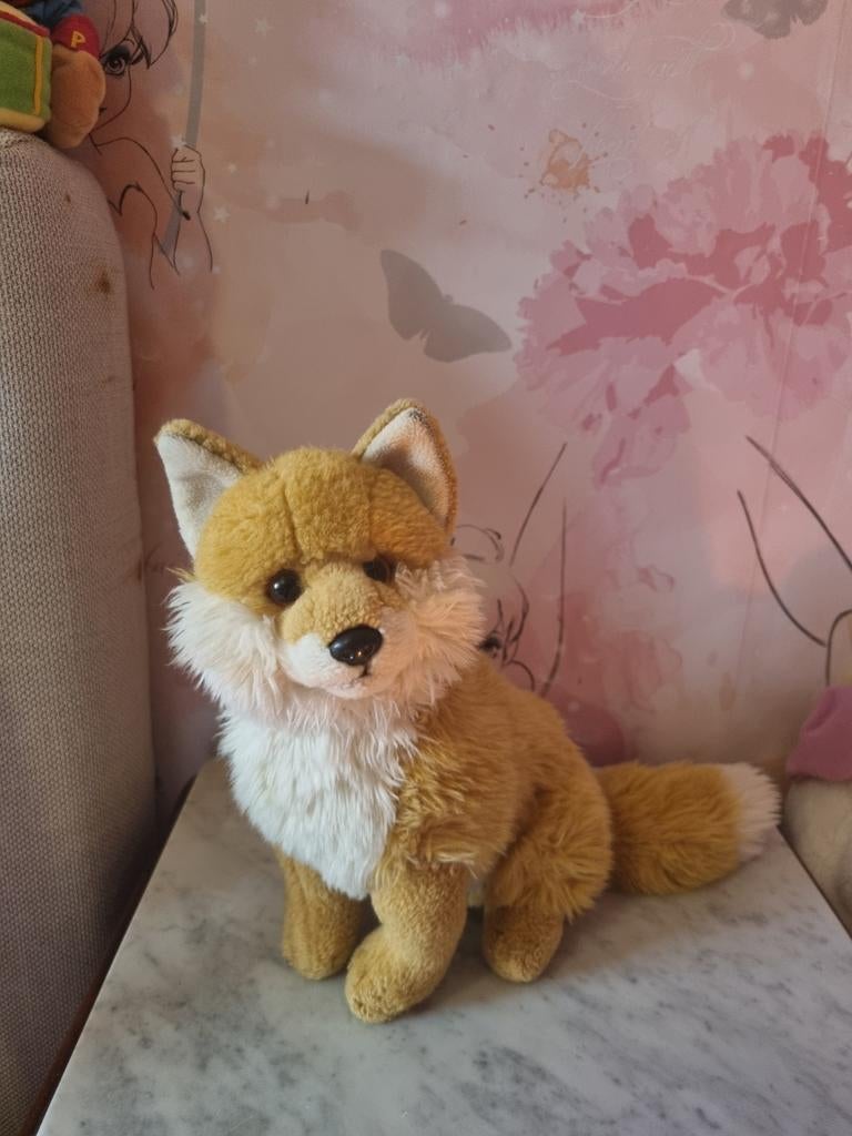 Schattige pluche vos knuffel - Zo goed als nieuw, Ophalen of Verzenden, Zo goed als nieuw, Middelgroot (20 tot 80 cm), Bruin