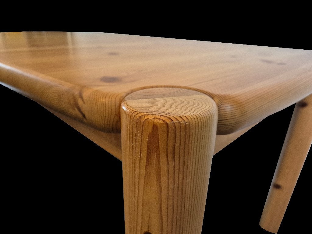 Fantastische vintage Rainer Daumiller design pine eettafel, Ophalen, Gebruikt, Hout
