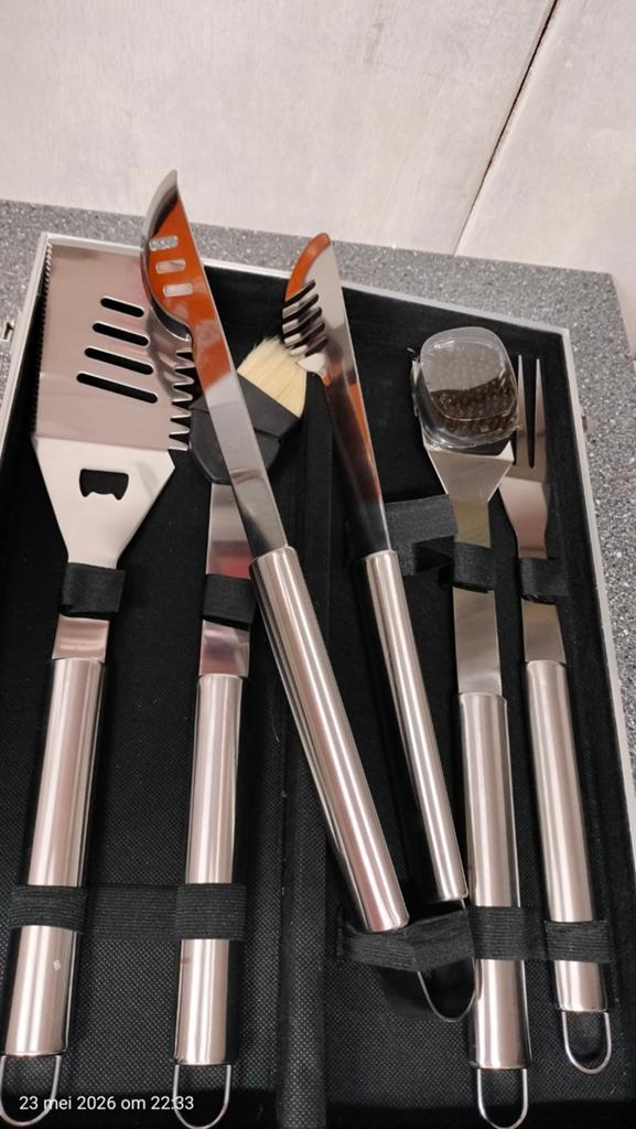 BBQ Gereedschap Set in Aluminium Koffer, Ophalen of Verzenden, Nieuw, Onbekend