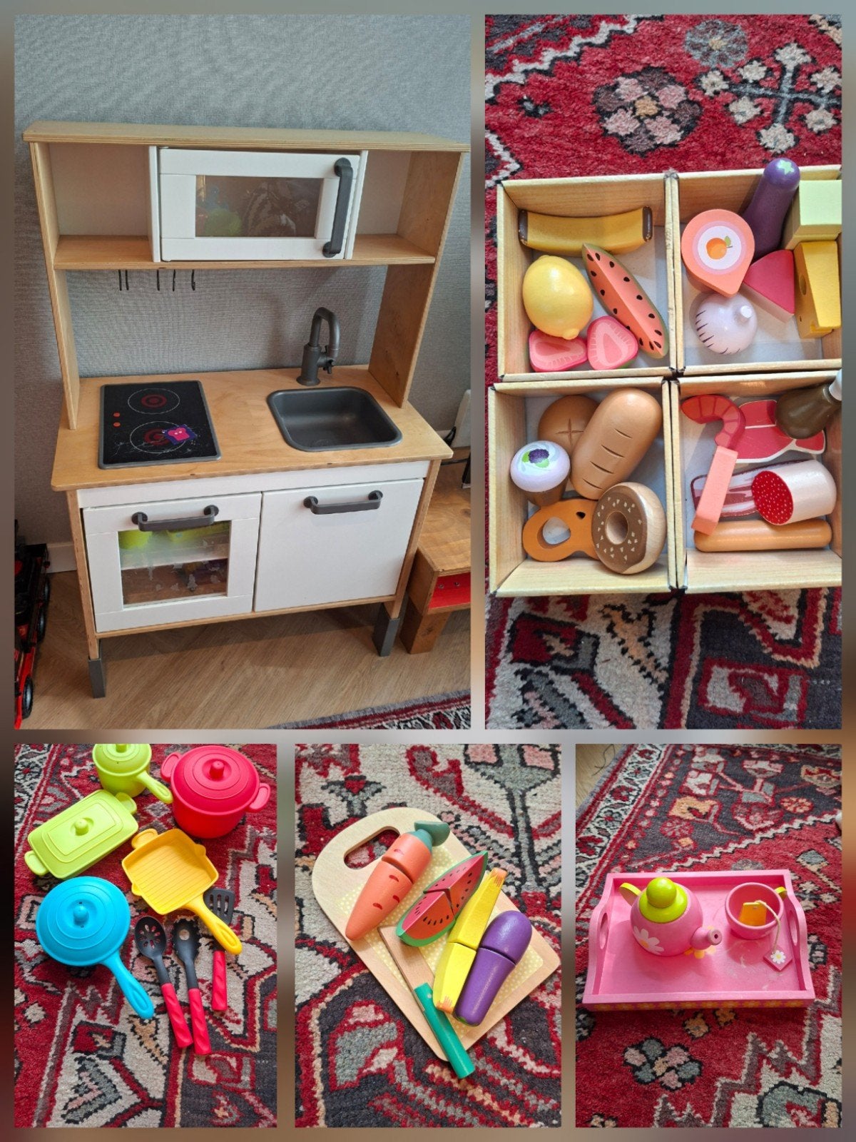 Ikea Speelkeuken met houten accessoires en pannetjes, Kinderen en Baby's, Ophalen, Gebruikt, Hout, Speelkeuken