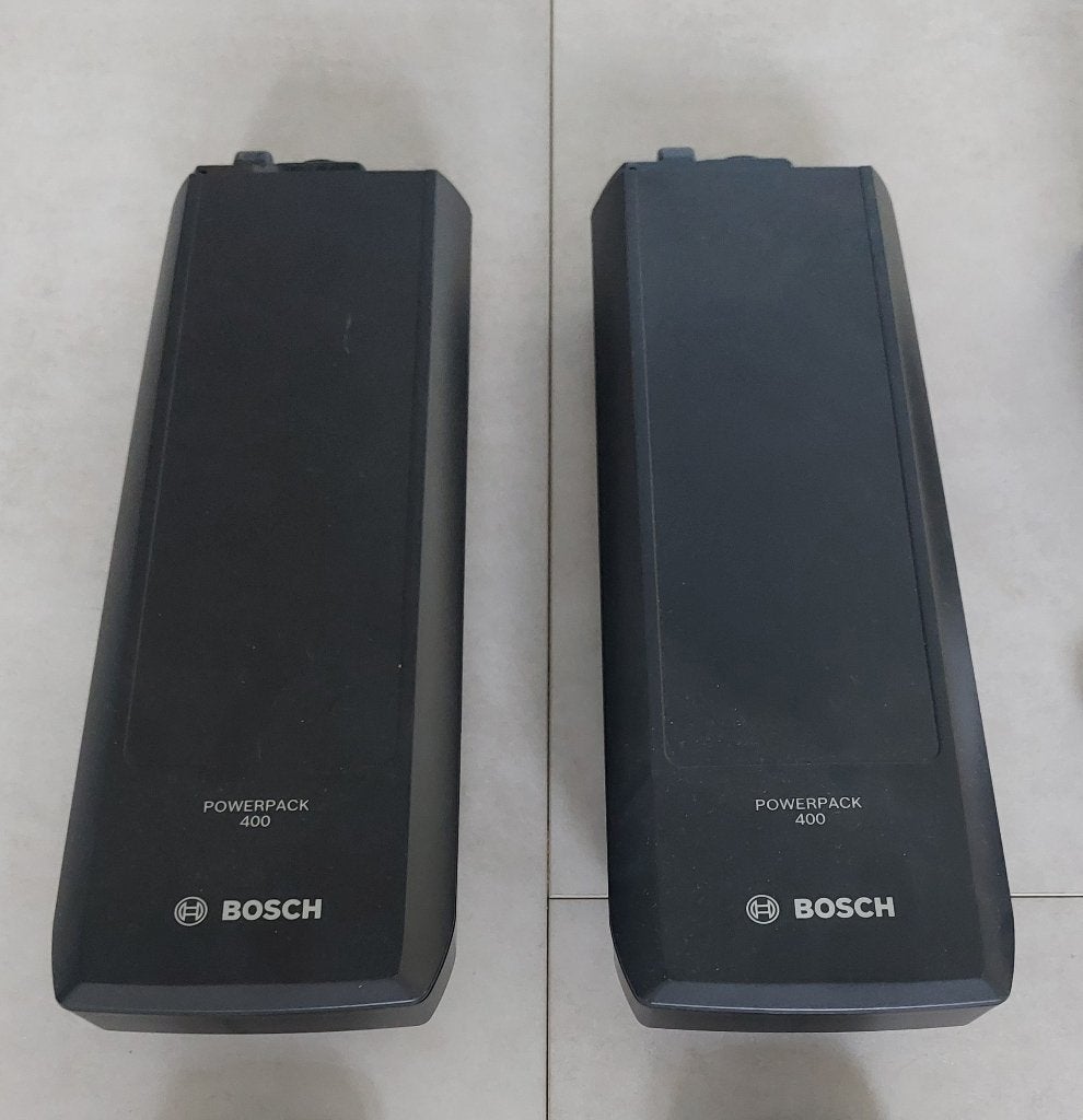 2 Bosch Powerpack 400 +2 Bosch oplader 4A + 2 tripcomputers, Ophalen, Zo goed als nieuw