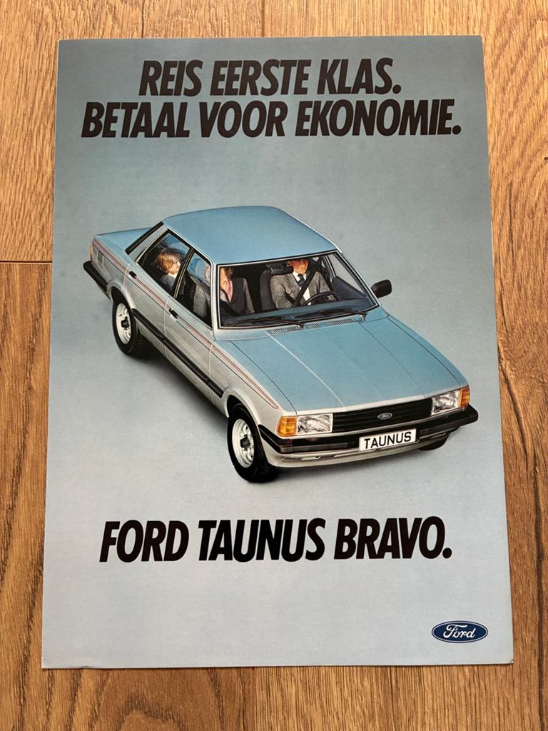 Ford Taunus Bravo brochure, Ophalen of Verzenden, Gelezen, Ford