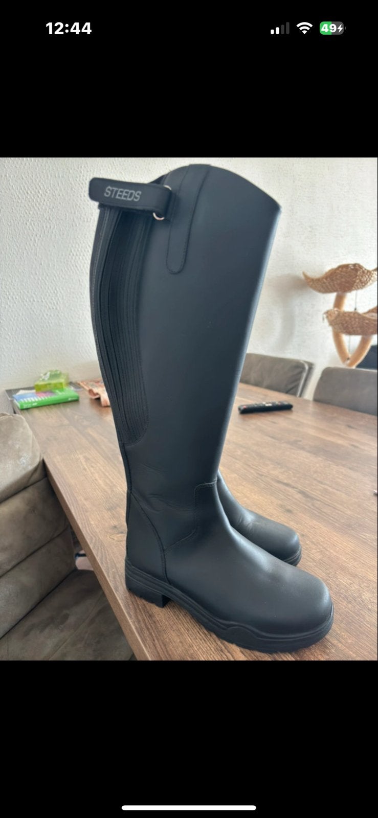 Rijlaarzen steeds maat 37 brede kuit, Dieren en Toebehoren, Ophalen, Dressuur, Nieuw, Zwart