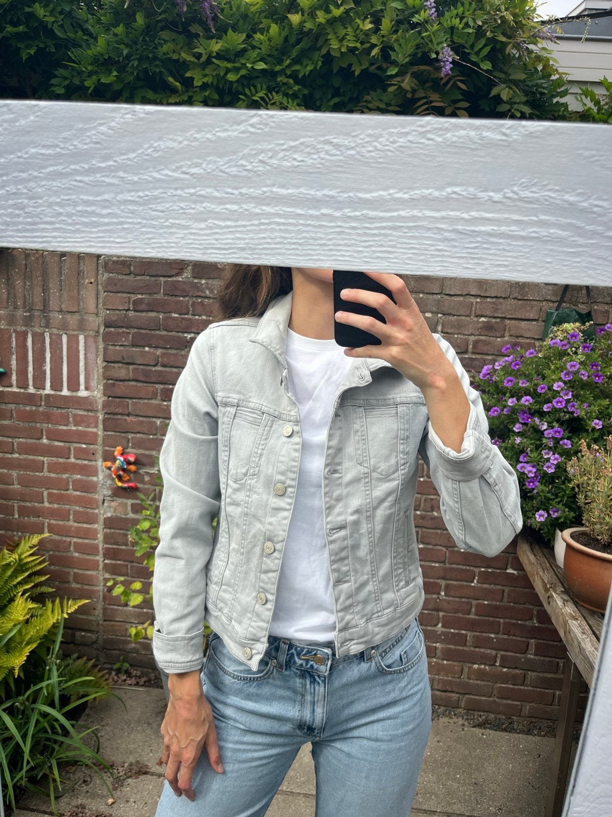 IKKS Women spijkerjack grijs maat S, Ophalen of Verzenden, Zo goed als nieuw, Maat 36 (S), Grijs