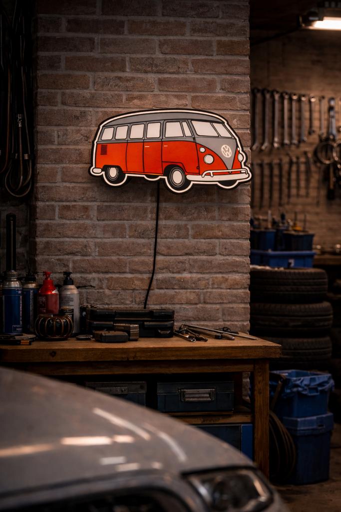 Volkswagen Transporter LED Lamp - Garage Decoratie, Ophalen of Verzenden, Nieuw