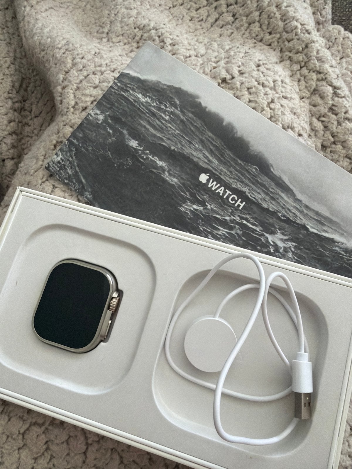Apple Watch Ultra 2 met Midnight Ocean Band namak, Afstand, Zwart, IOS, Ophalen of Verzenden
