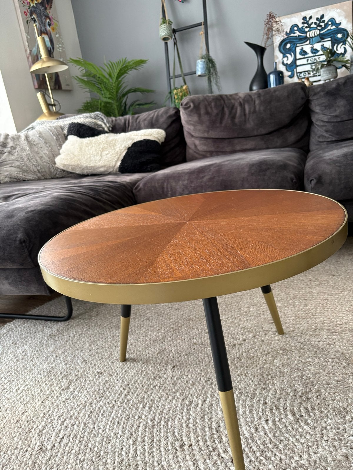 Set van 2 salontafeltjes en 1 sidetable, Ophalen, Gebruikt, 100 tot 150 cm, Rond