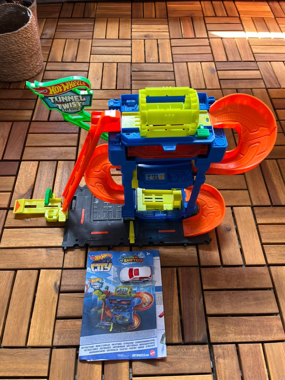Hot Wheels City Tunnel Twist Wasstraat, Ophalen of Verzenden, Gebruikt, Handmatig, Hot Wheels