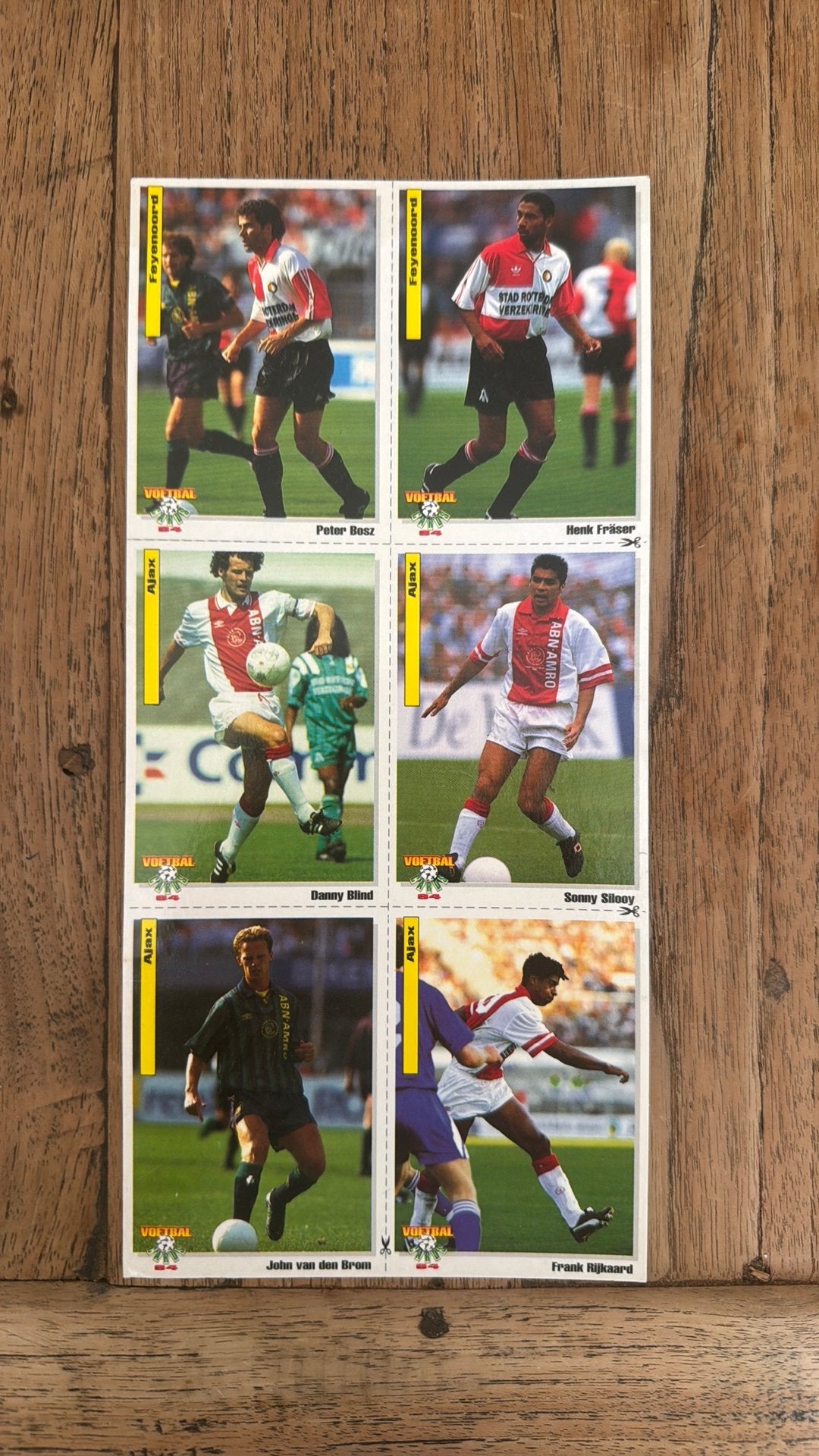 Panini Voetbal Cards ‘94, Verzenden, Zo goed als nieuw, Ajax, Poster, Plaatje of Sticker