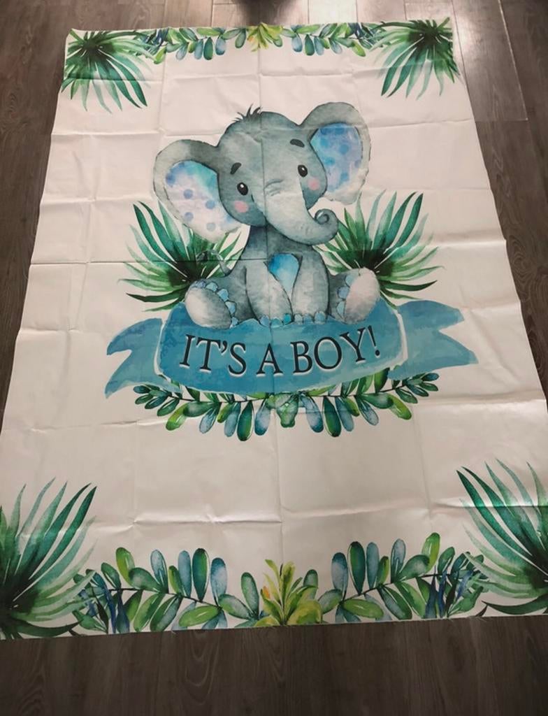 Hoera een jongen spanddoek, Ophalen of Verzenden, Zo goed als nieuw, Versiering, Geboorte of Huwelijk