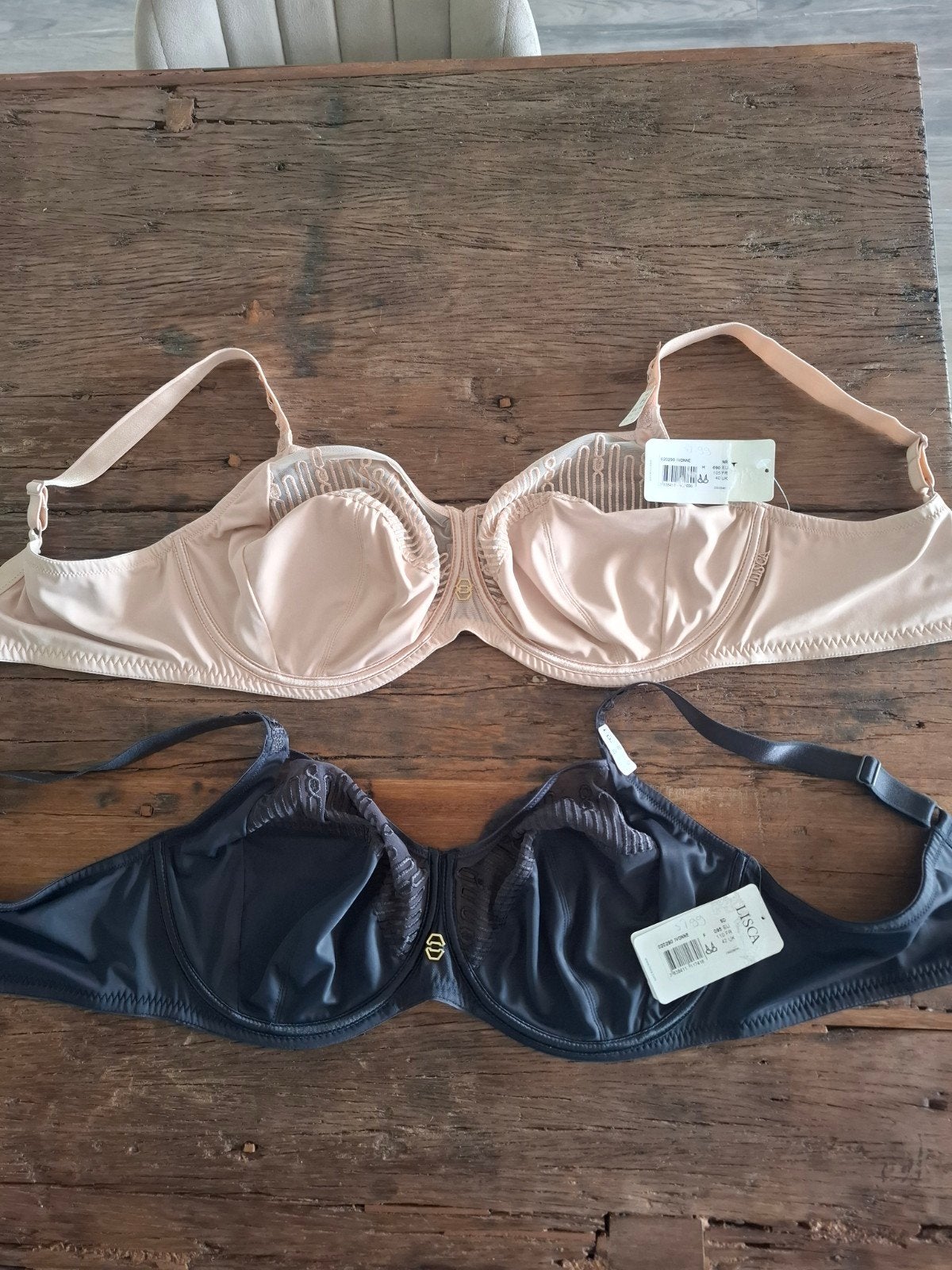 Lisca Ivonne BH's - Zwart en Beige 17,50 per stuk, Lisca, Ophalen of Verzenden, Zwart, BH