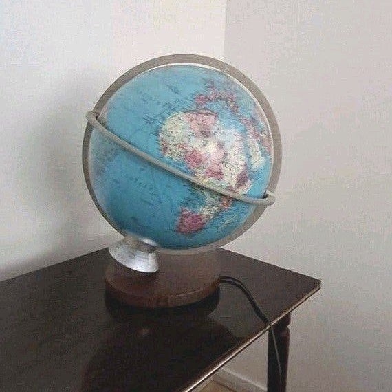 Vintage verlichte globe/wereldbol van het merk/type:Columbus, Ophalen of Verzenden, Gebruikt, 40 cm, Antieke wereldbol