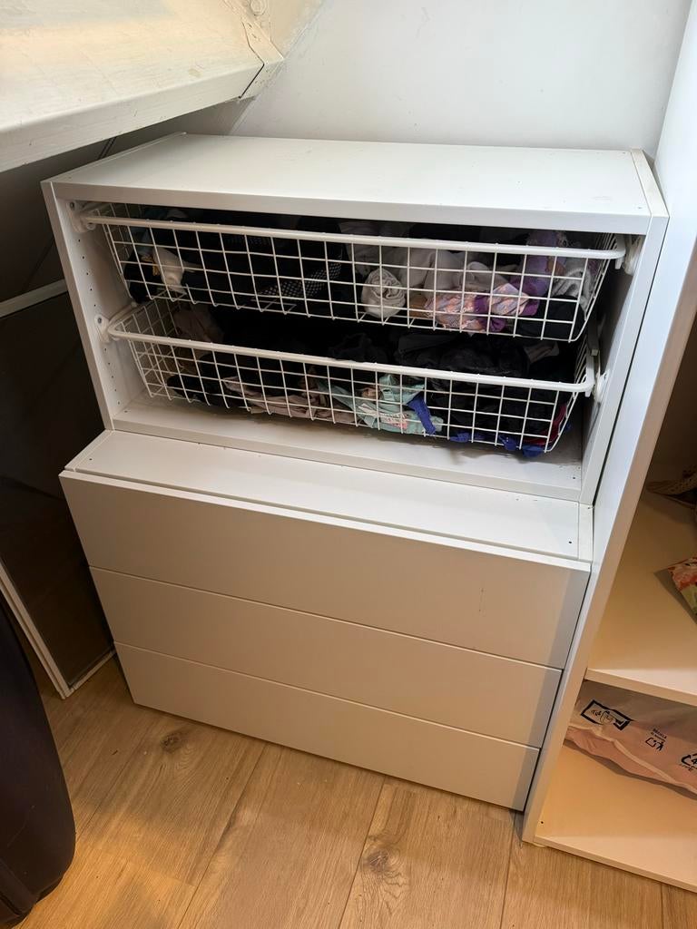 IKEA kast met lades en draadmanden, Overige materialen, Gebruikt, 100 tot 150 cm, Met lade(s)