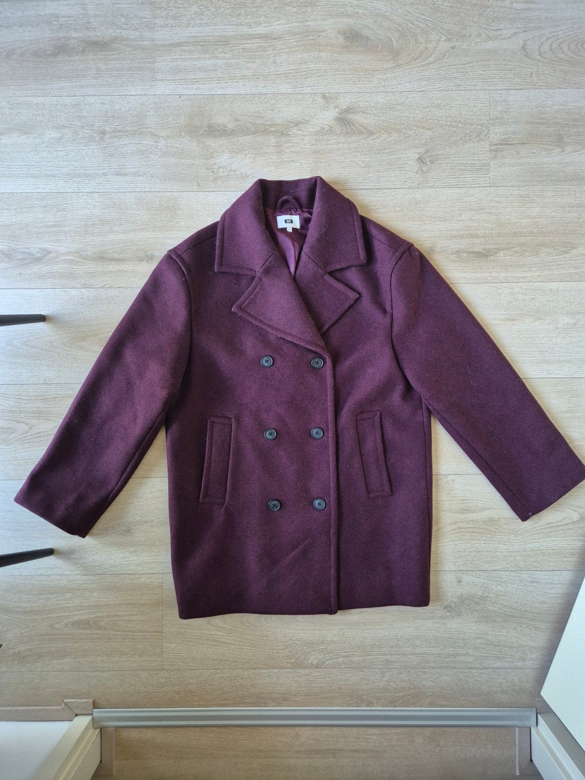 Burgundy bordeaux rode trenchcoat jas met wol WE mt 36 NIEUW, WE, Nieuw, Ophalen of Verzenden, Maat 36 (S)