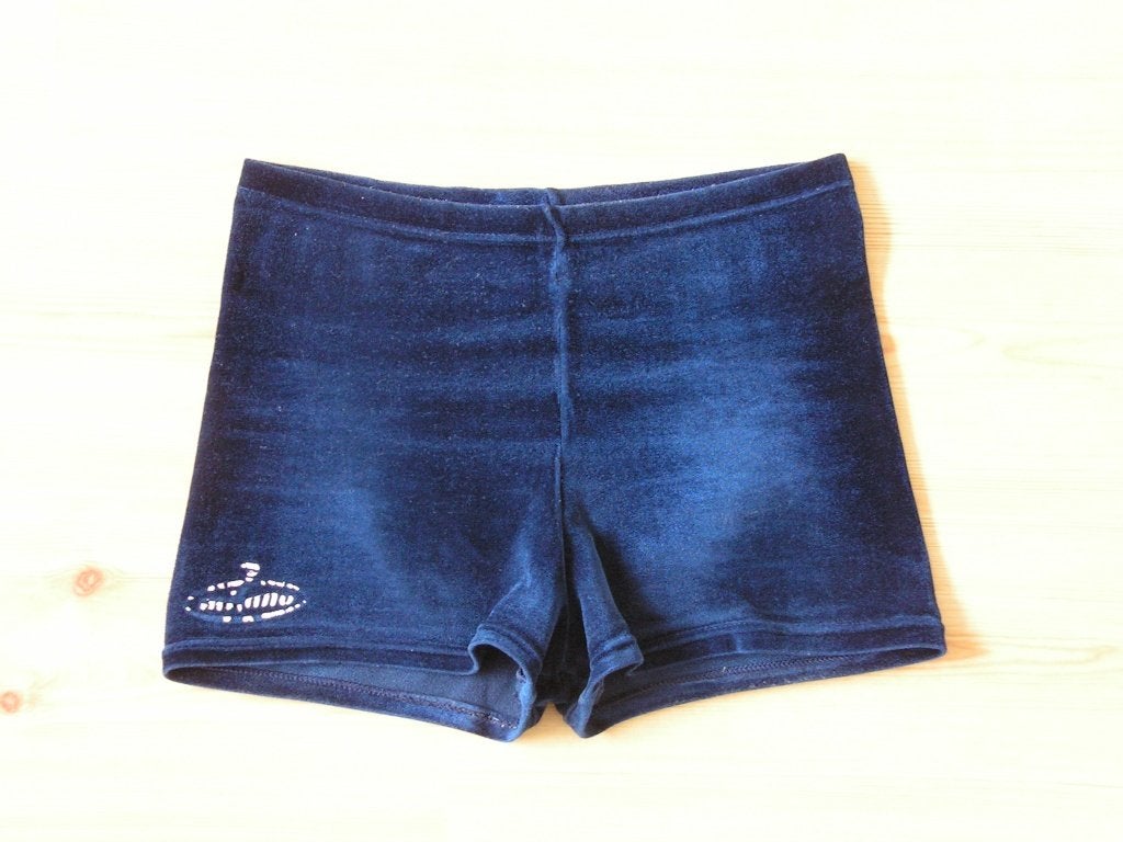 1, Sport en Fitness, Turnen, Gebruikt, Blauw, Turnbroekje, Ophalen of Verzenden