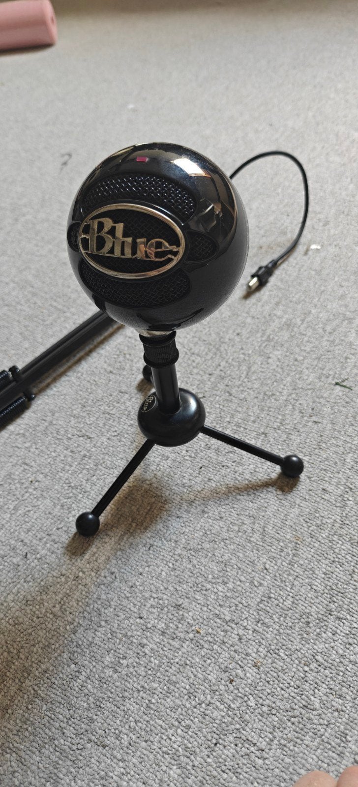 Blue Snowball USB Microfoon met Statief, Muziek en Instrumenten, Ophalen of Verzenden, Gebruikt, Studiomicrofoon