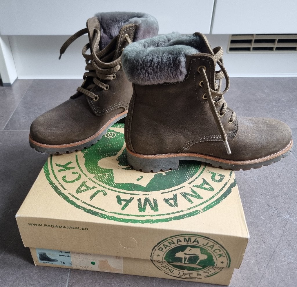 Panama Jack Winterboots Maat 36, Nieuw, Bruin, Lage of Enkellaarzen, Nieuw, Ophalen of Verzenden