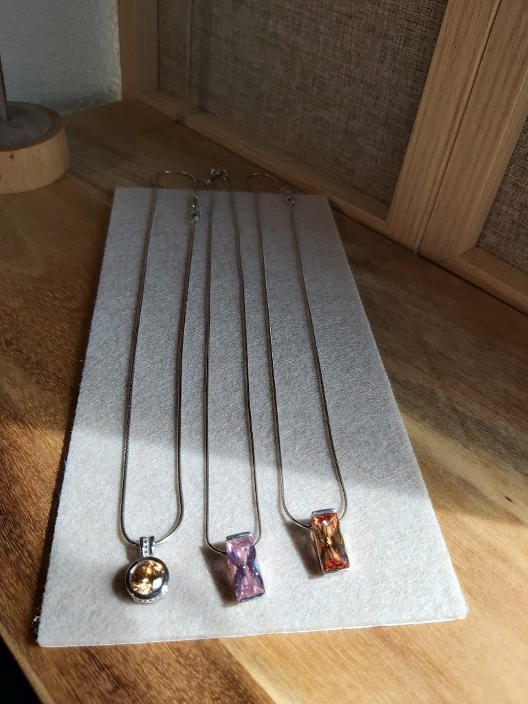 M&M Moments & Motions sterling zilveren ketting zirkonia, Sieraden, Tassen en Uiterlijk, Verzenden, Nieuw, Met edelsteen, Zilver