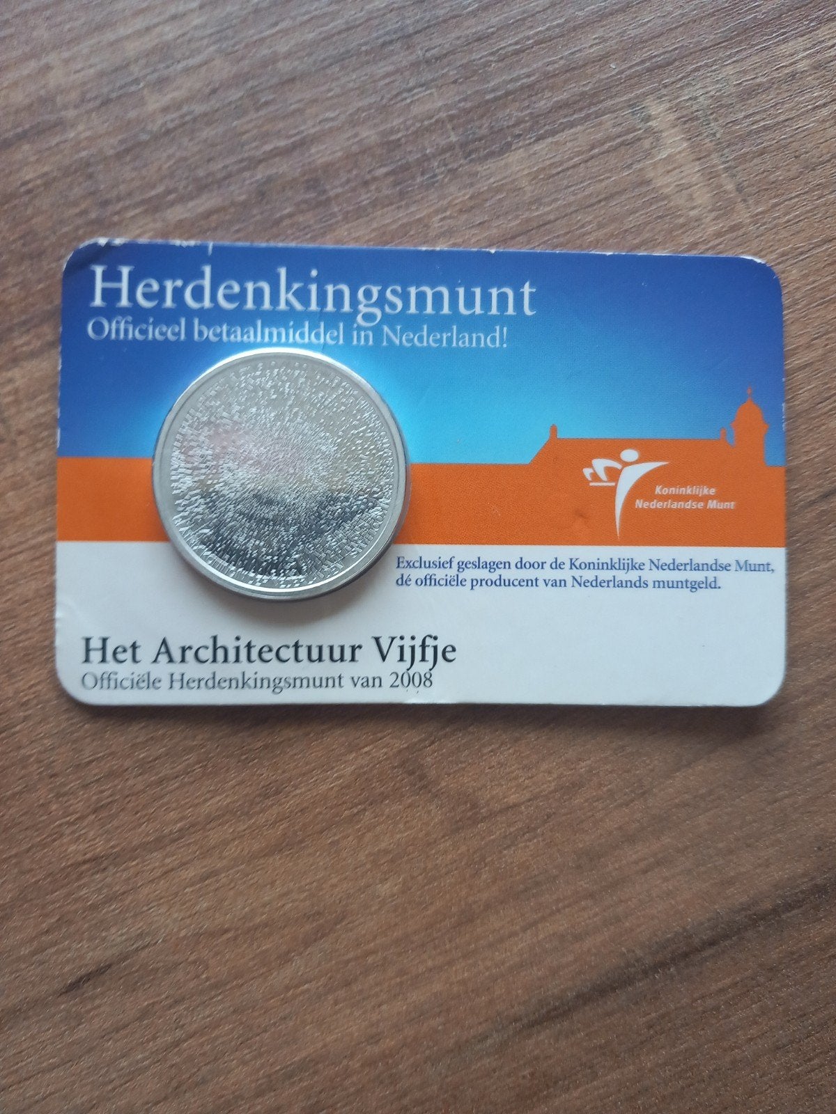 herdenkingsmunt het Architectuur Vijfje 2008, Ophalen of Verzenden, Koningin Beatrix, Euro's