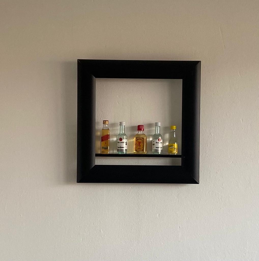 Handgemaakte Houten Dranklijst / Decoratie Plank 40x40cm, Ophalen of Verzenden, Zo goed als nieuw