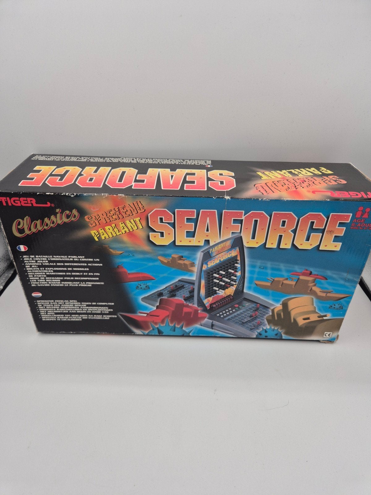 Vintage Tiger Talking Sea Force elektronisch zeeslagspel in, Gebruikt, Onbekend, Ophalen of Verzenden, Onbekend