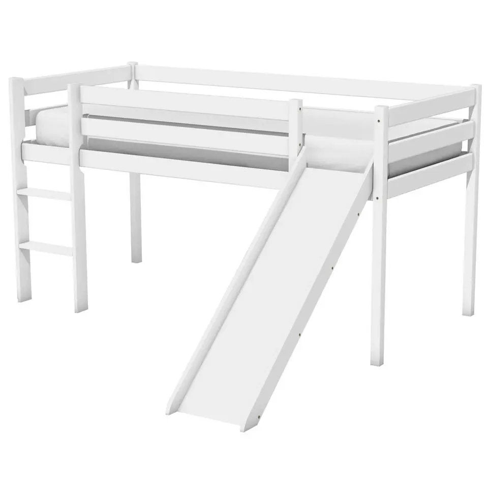 Half hoog slaper met bedlampje, Ophalen, Eenpersoons, Zo goed als nieuw, 90 cm