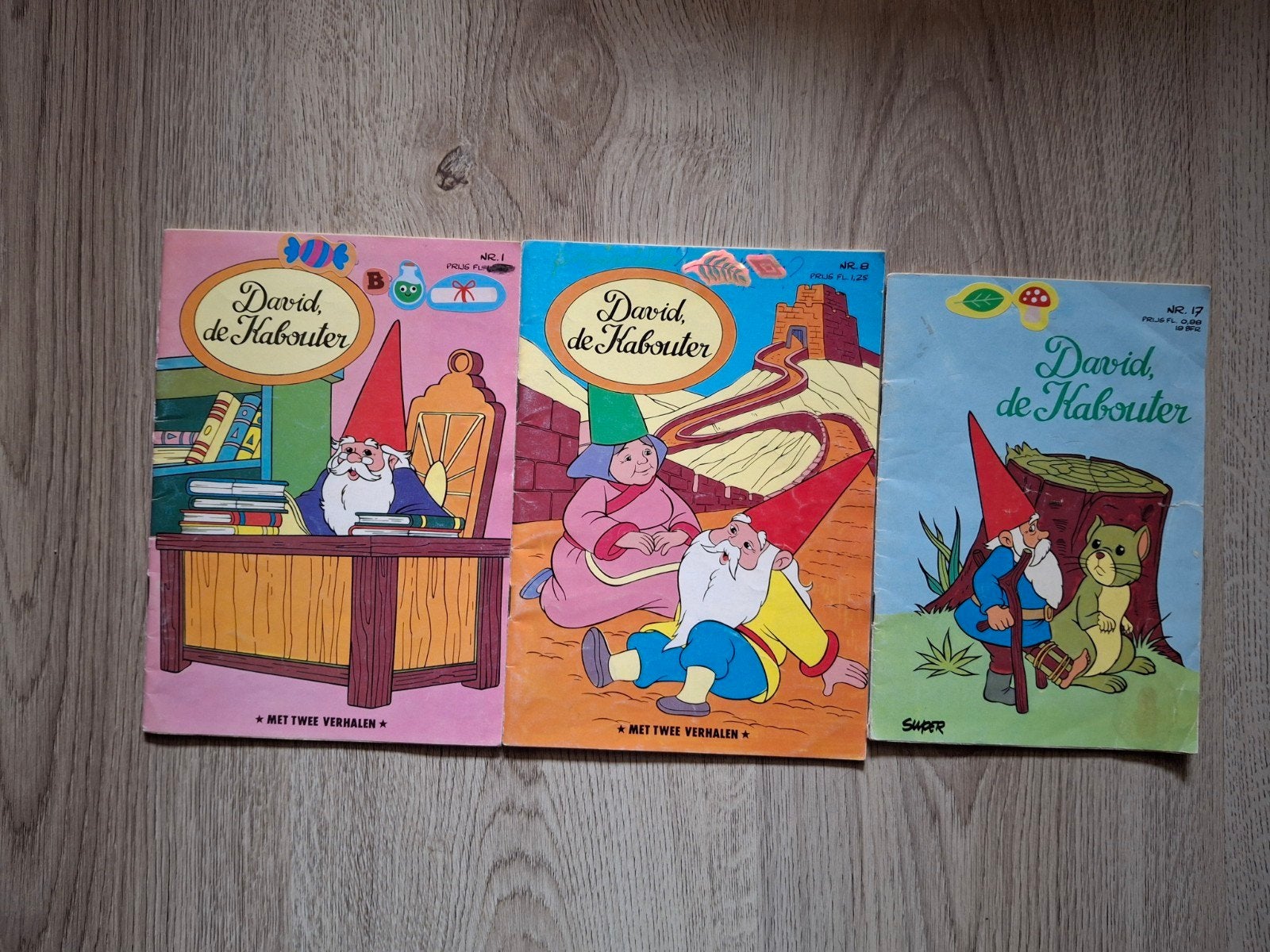Vintage stripboekjes David de Kabouter 1985 Rien Poortvliet, Boeken, Ophalen of Verzenden, Gelezen, Rien Poortvliet, Fictie algemeen