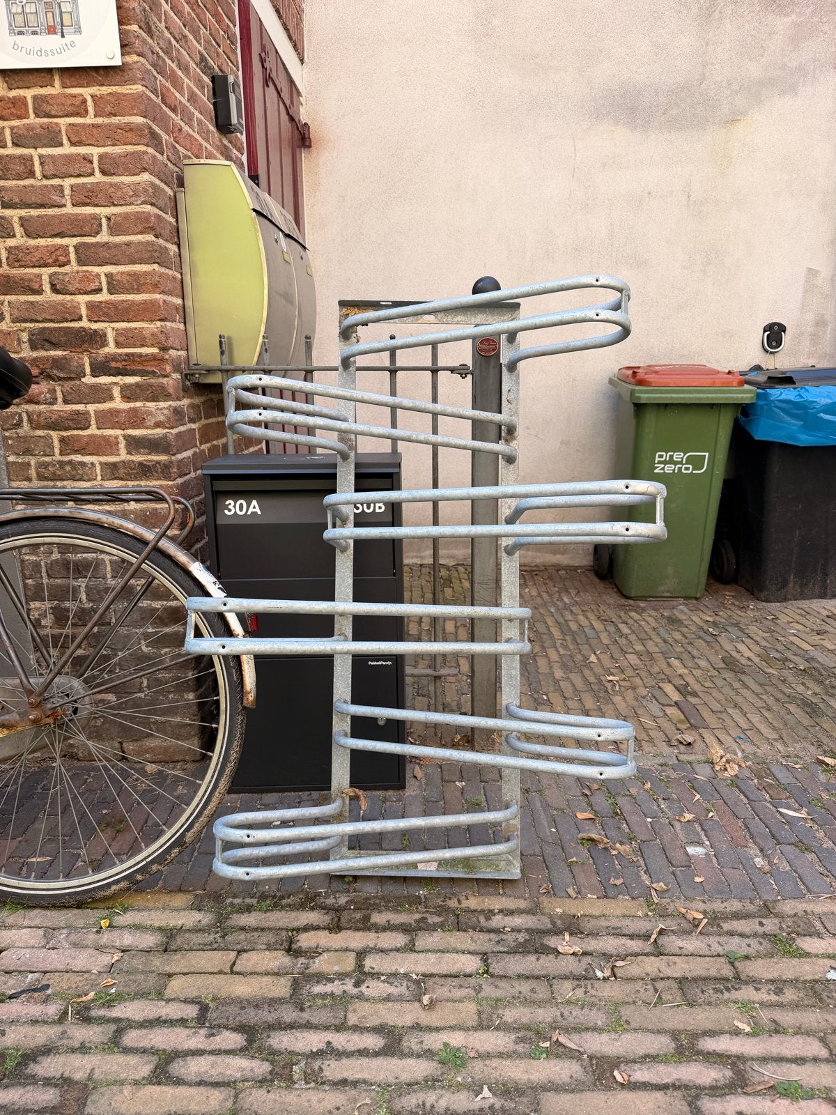 Robuust fietsenrek voor 3-6 fietsen, gegalvaniseerd, Ophalen, Gebruikt
