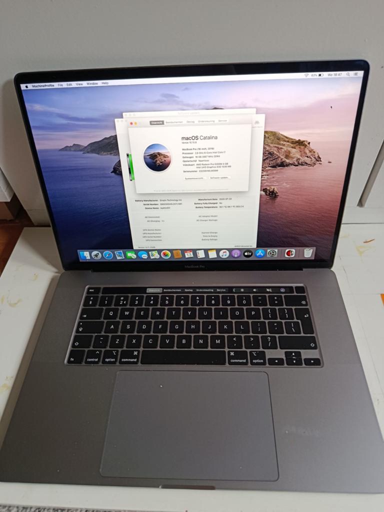 MacBook Pro 16-inch (2019) i7 16GB RAM met defect, Computers en Software, Apple Macbooks, MacBook Pro, Gebruikt, 2 tot 3 Ghz, Qwerty