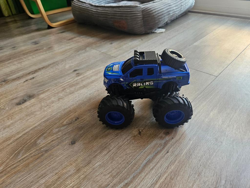 Blauwe Monster Truck met Geluid en Lichtjes, Ophalen of Verzenden, Gebruikt