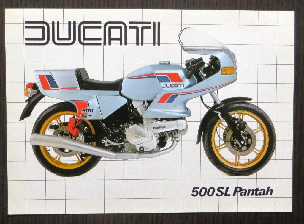 Flyer Ducati 500 SL Pantah - circa 1980 - 2 blz (Nederlands), Motoren, Verzenden, Ducati
