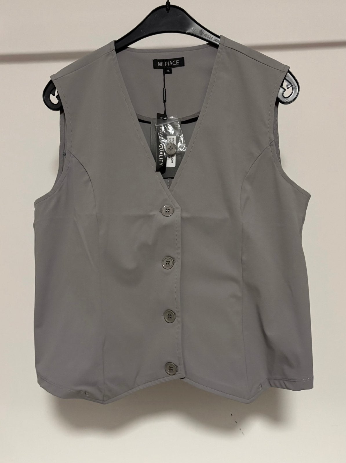 Mi Piace travelstof gilet maat XL, Verzenden, Nieuw, Maat 46/48 (XL) of groter, Grijs